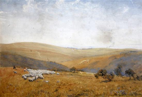Robert Thorne Waite (1842-1935) The Sussex Downs 14 x 21in.